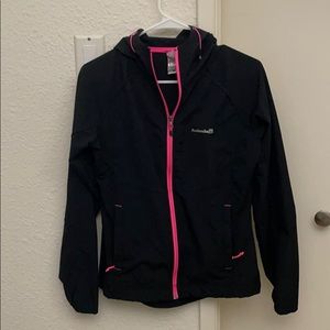 Black pink running shell jacket